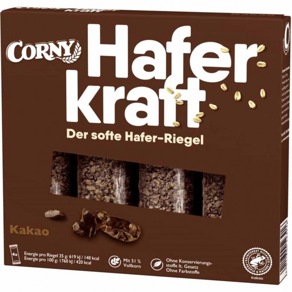 Corny Haferkraft Kakao 4er 140g MHD:23.1.25