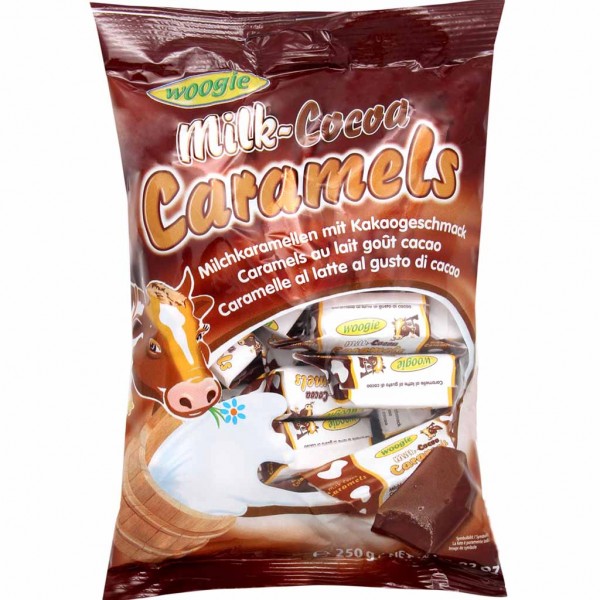 Woogie Milchkaramellen mit Kakaogeschmack 250g MHD:16.9.24