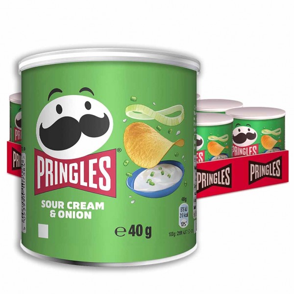 Pringles Sour Cream & Onion Snacksize 12 x 40g 480g