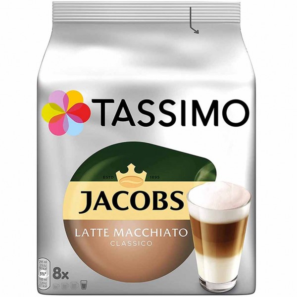 Tassimo Jacobs Latte Macchiato Classico 8 Kapseln MHD:11.1.25