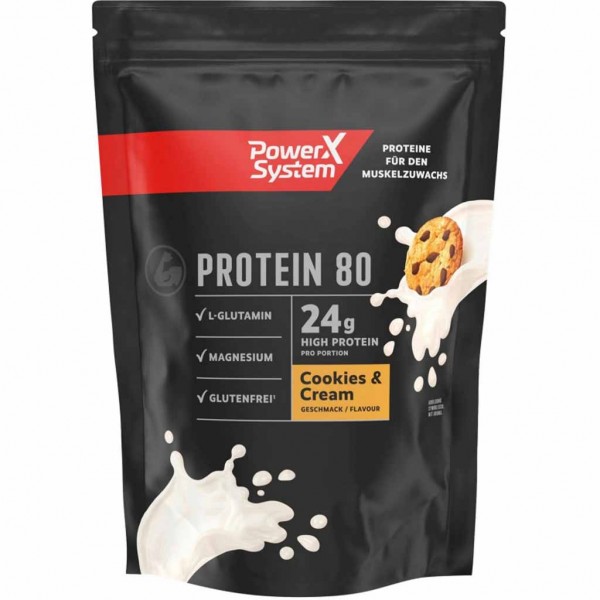 Power System Protein 80 Cookies &amp; Cream 360g MHD:30.12.24