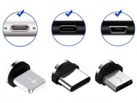 3W1 MICRO TYP-C USB-ZU-IPHONE-MAGNETKABEL 1 m