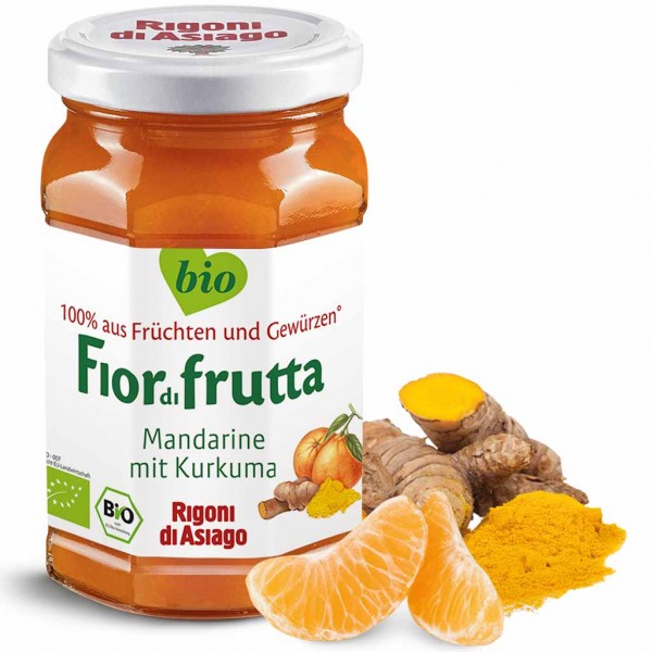 Fior di frutta Mandarine mit Kurkuma Bio Fruchtaufstrich 260g MHD:23.1.26