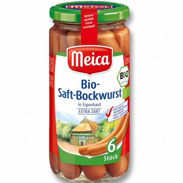 Meica Bio Saft Bockwurst extra zart 380g / 180g MHD:2.3.25