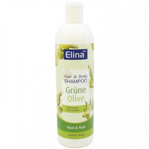 Hair &amp; Body Shampoo Grüne Olive Elina 500ml