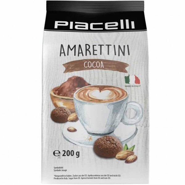 Piacelli Amarettini Cocoa 200g MHD:14.7.25