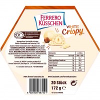 Ferrero Küsschen White Crispy 20er 172g MHD:3.3.23
