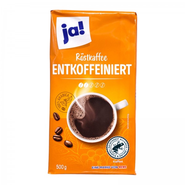 Röstkaffee Elegant entkoffeiniert von ja 500g MHD:30.10.24