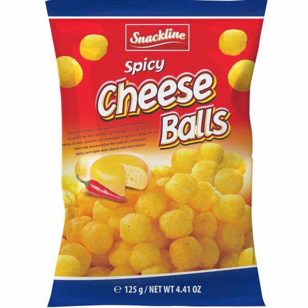 Snackline Spicy Cheese Balls 125g MHD:6.10.24