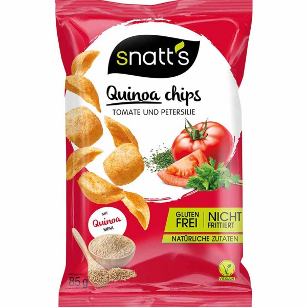 Snatts Quinoa Chips Tomate und Petersilie 85g MHD:22.1.24