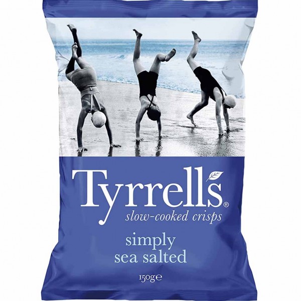 Tyrrells simply sea salted 150g MHD:16.10.23