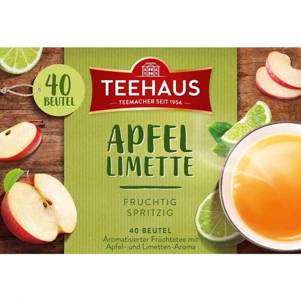 Teehaus Teemischung Apfel Limette 40x2g=80g MHD:30.1.25