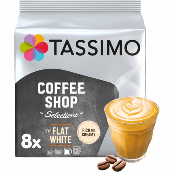 Tassimo Coffee Shop Selections Flat White 8 Kapseln MHD:24.10.23