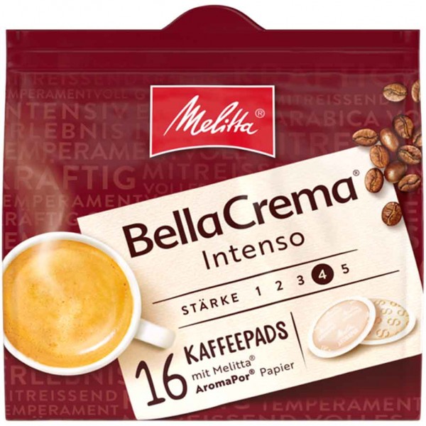 Melitta Kaffeepads Bella Crema Intenso 16er 107g MHD:20.3.25