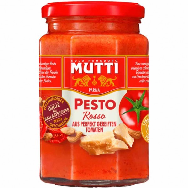 MUTTI Parma Pesto Tomatenpesto Rosso 180g MHD:1.3.25