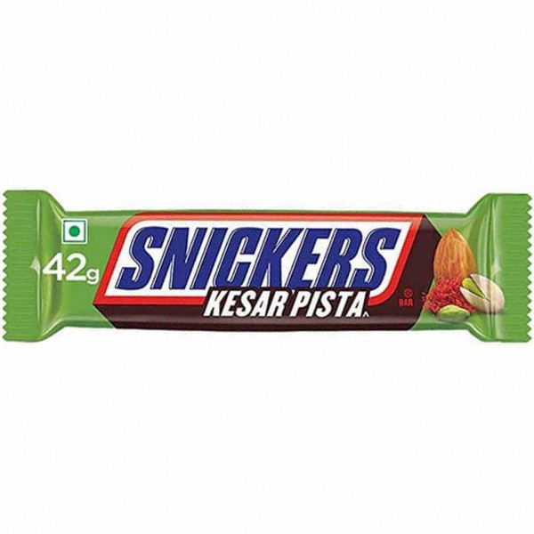 Snickers Kesar Pista Schokoriegel 42g MHD:6.8.24