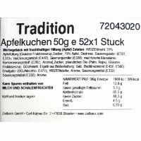 52x Tradition Apfelkuchen á 50g=2600g MHD:3.7.23