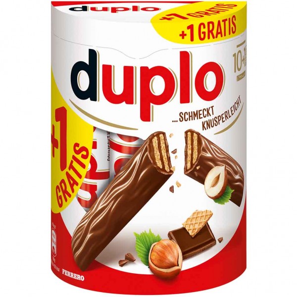 Ferrero Duplo 10+1 Schokoriegel 182g MHD:2.8.24