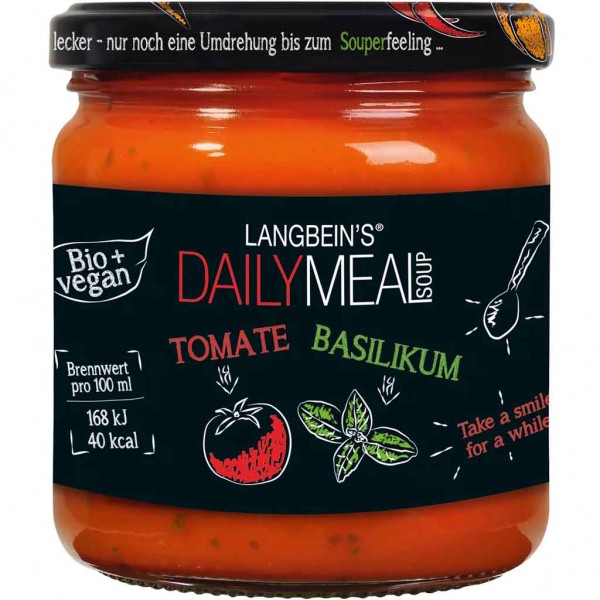Langbeins Daily Meal Bio Tomaten Basilikum Suppe 350ml MHD:18.1.25