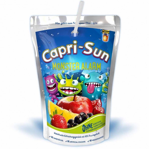 Capri-Sun Monster Alarm 10 x 200ml = 2L mit Papiertrinkhalmen