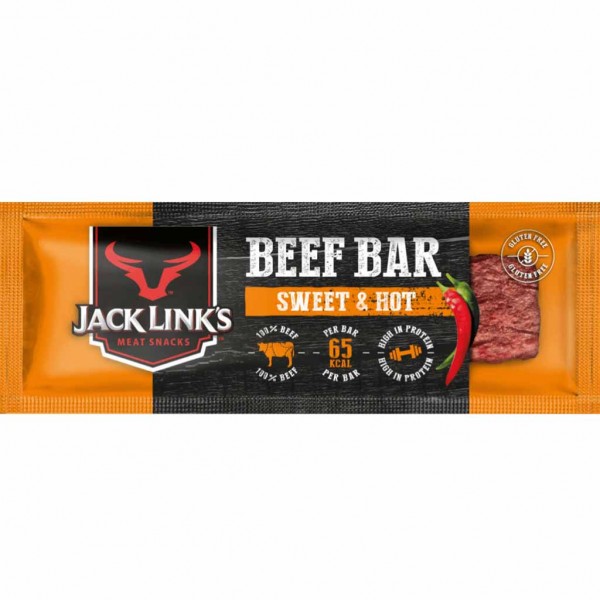 14x Jack Links Beef Bar Sweet &amp; Hot á 22,5g=315g MHD:14.6.23