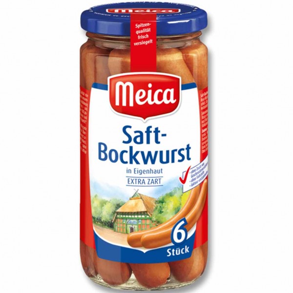 Meica Saft Bockwurst extra zart 380g / 180g MHD:9.5.25
