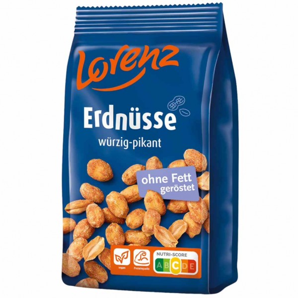  Lorenz Erdnüsse würzig-pikant ohne Fett geröstet 150g GTIN 4017100770005