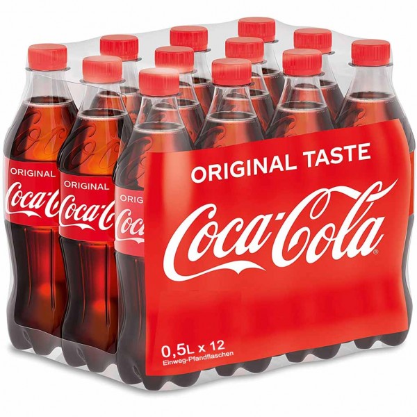12x Coca-Cola Original á 0,5L=6L MHD:31.8.23