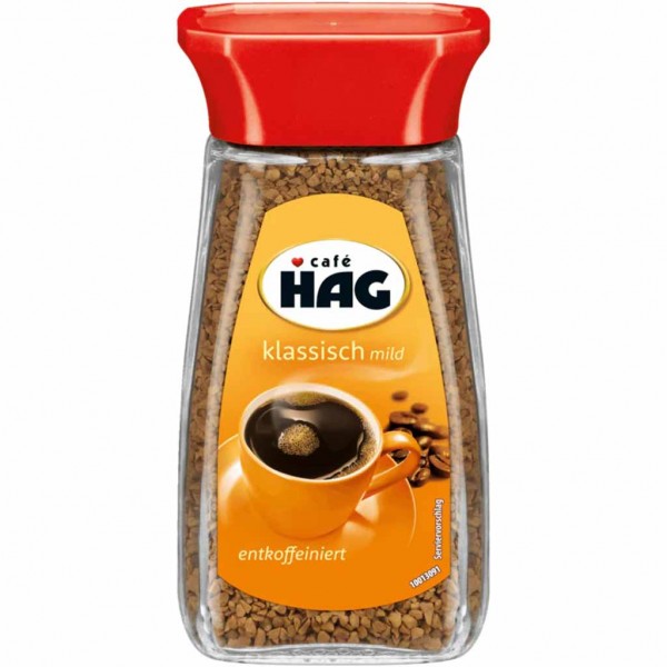 Cafe HAG klassisch mild löslicher Kaffee entkoffeiniert 100g MHD:30.12.24