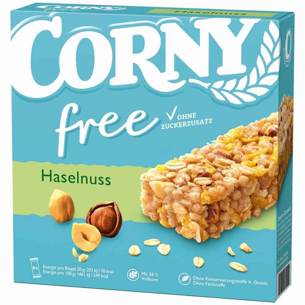 Corny free Haselnuss 6er 120g MHD:25.6.24