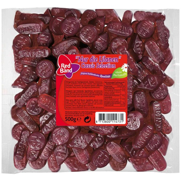 Red Band Fruchtgummi Nur die Lilanen Cassis Selection 500g MHD:11.7.25