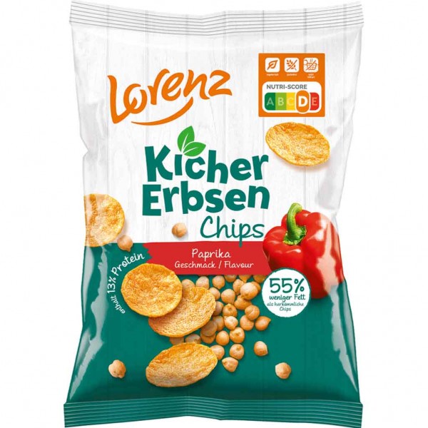 Lorenz Kicher Erbsen Chips Paprika 85g MHD:22.8.24