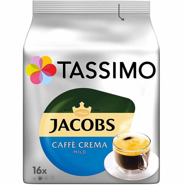 Tassimo Jacobs Caffé Crema mild 16 Kaffee Kapseln MHD:17.12.24