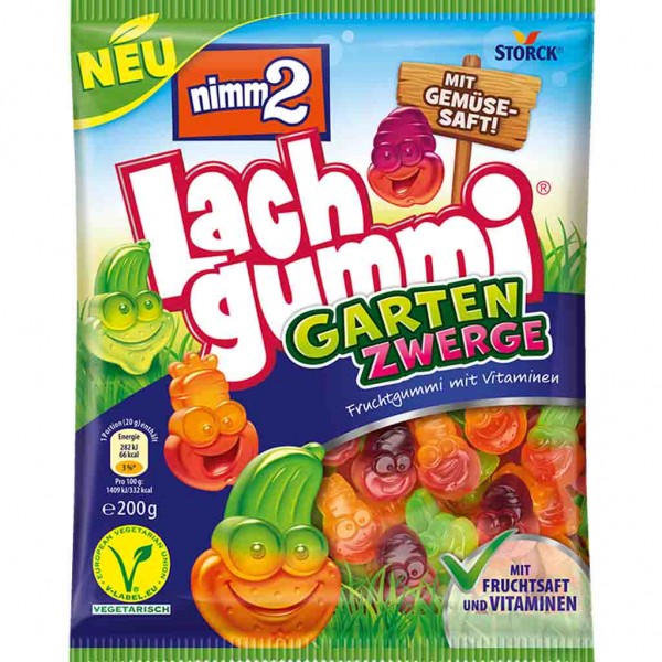 Storck Nimm2 Lachgummi Garten Zwerge 200g MHD:30.11.24