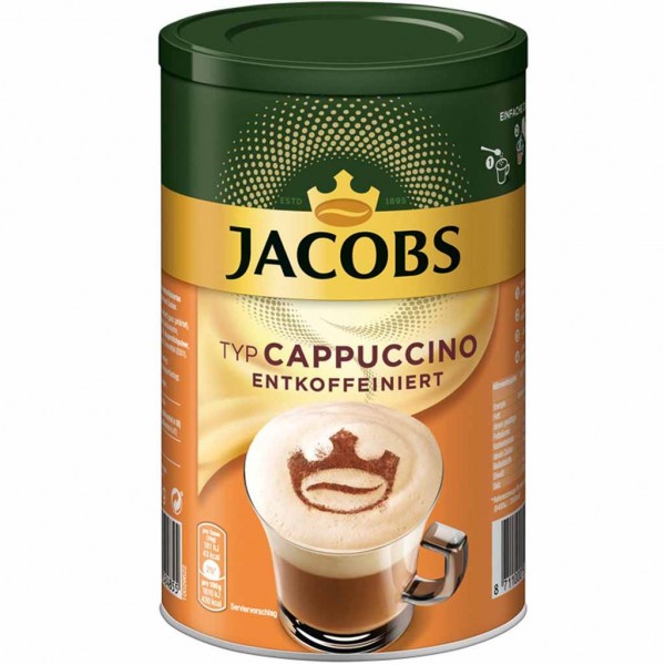 Jacobs Cappuccino Entkoffeiniert 220g MHD:30.5.25