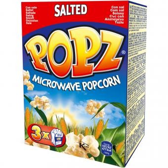 POPZ Mikrowellen-Popcorn Salted 3er MHD:28.2.25