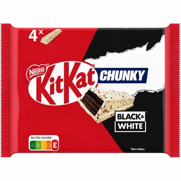 KitKat Chunky Black &amp; White 4er 168g MHD:30.10.24