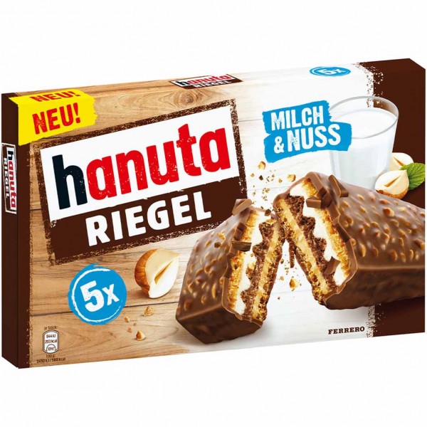 Hanuta Riegel 5er Pack 172,5g MHD:30.7.23