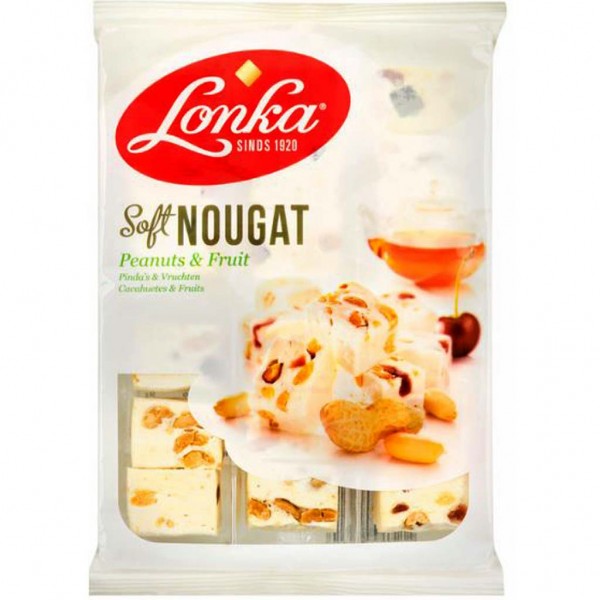 Lonka Soft Nougat Erdnuss &amp; Frucht 170g MHD:8.5.24