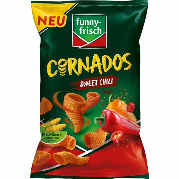 funny frisch Cornados Sweet Chili Style 80g MHD:12.6.23