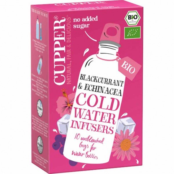 Cupper Cold Water Infusers Blackcurrant and Echinacea 10x Aufgussbeutel 27g MHD:23.9.23