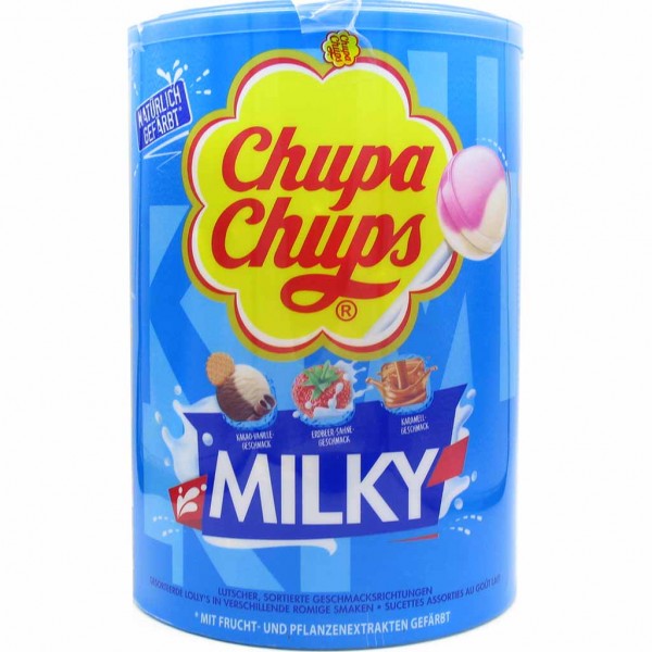 Chupa Chups Milky Lollipops Lutscher 100er 1200g MHD:30.6.26