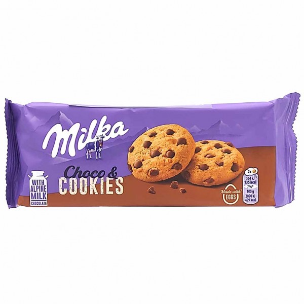 Milka Choco & Cookies 135g, Weizenkeks mit Alpenmilchschokoladenstückchen 7622300766610