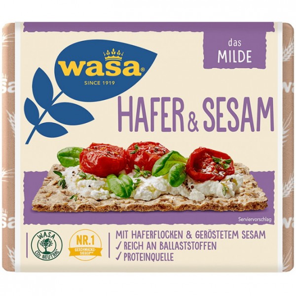 Wasa Knäckebrot Hafer &amp; Sesam 230G MHD:30.11.24