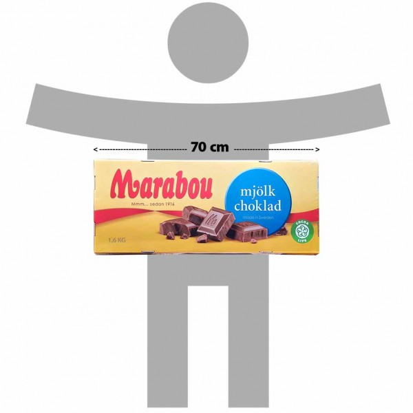 Marabou RIESEN Tafel Milchschokolade 1600g = 1,6 kg 70x29cm MHD:27.8.24