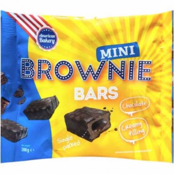 American Bakery mini Brownie Riegel 200g MHD:27.4.23