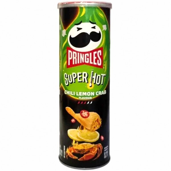 Pringles Kartoffelchips Super Hot Chili Lemon Crab 110g MHD:25.2.25
