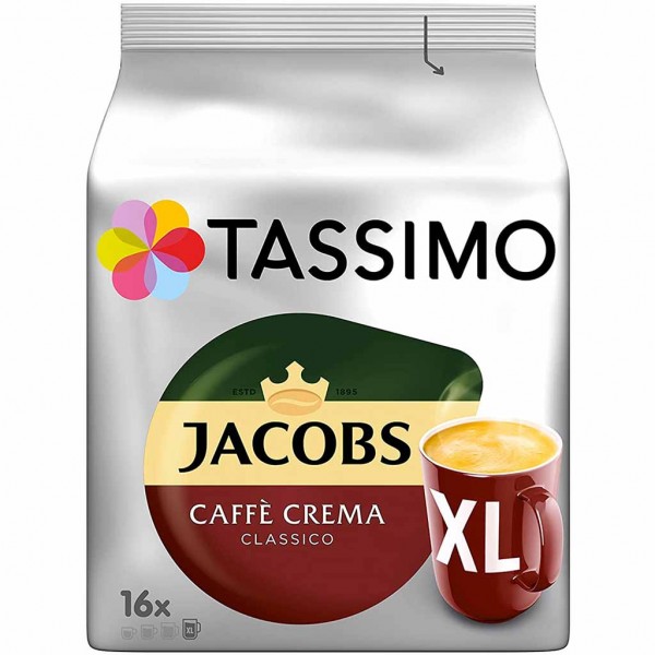 Tassimo Jacobs Caffè Crema Classico XL 16 Kaffee Kapseln MHD:29.1.25