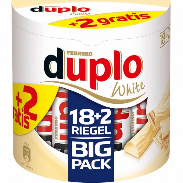 Ferrero Duplo White Big Pack 18+2 Schokoriegel 364g MHD:24.8.23
