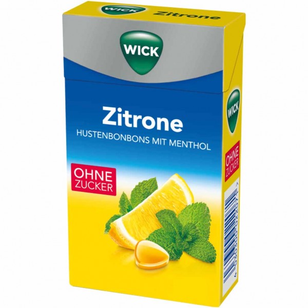 Wick Hustenbonbon Zitrone ohne Zucker 46g MHD:30.10.26